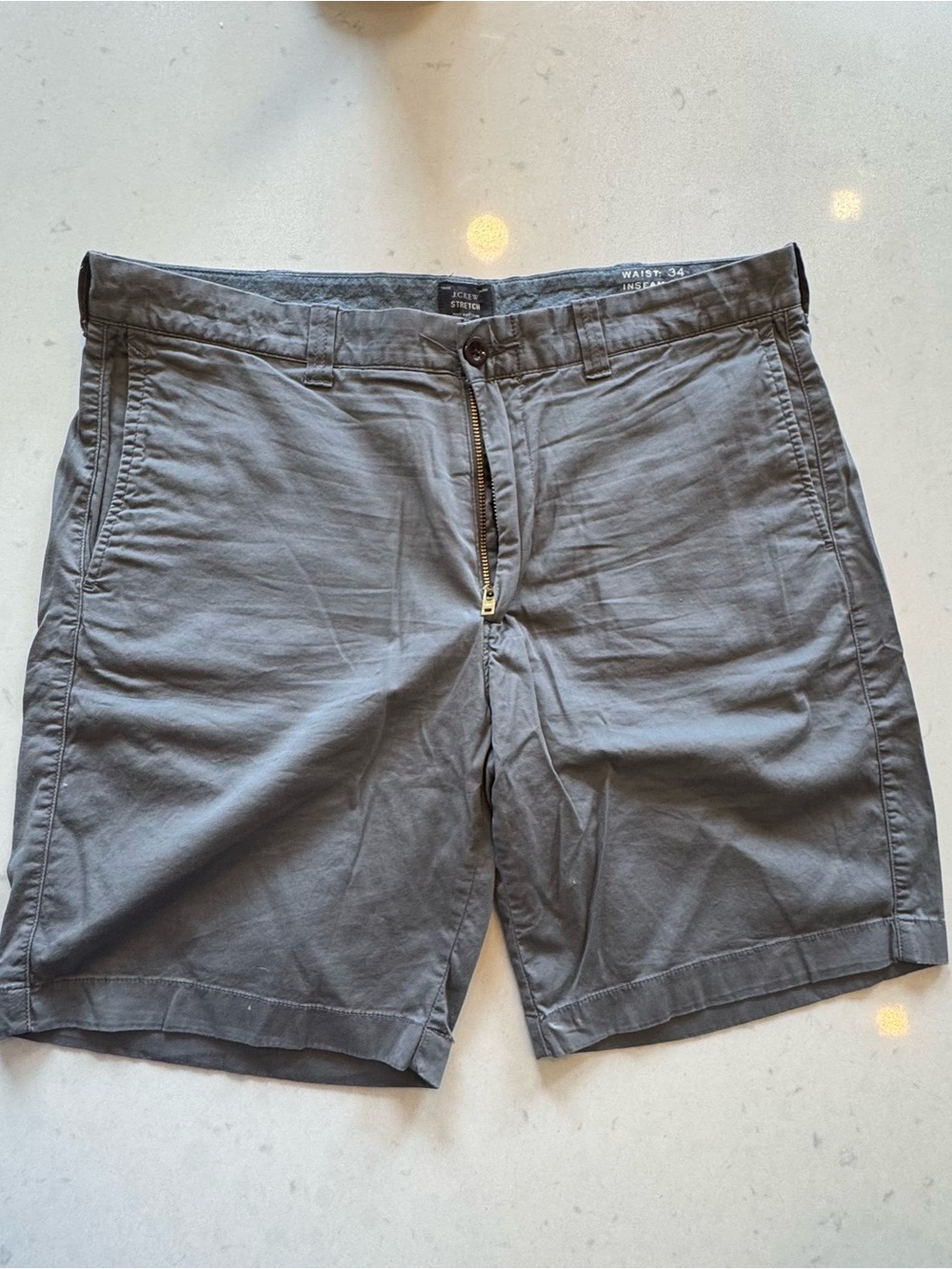 J. Crew Gray Stretch Chino Shorts